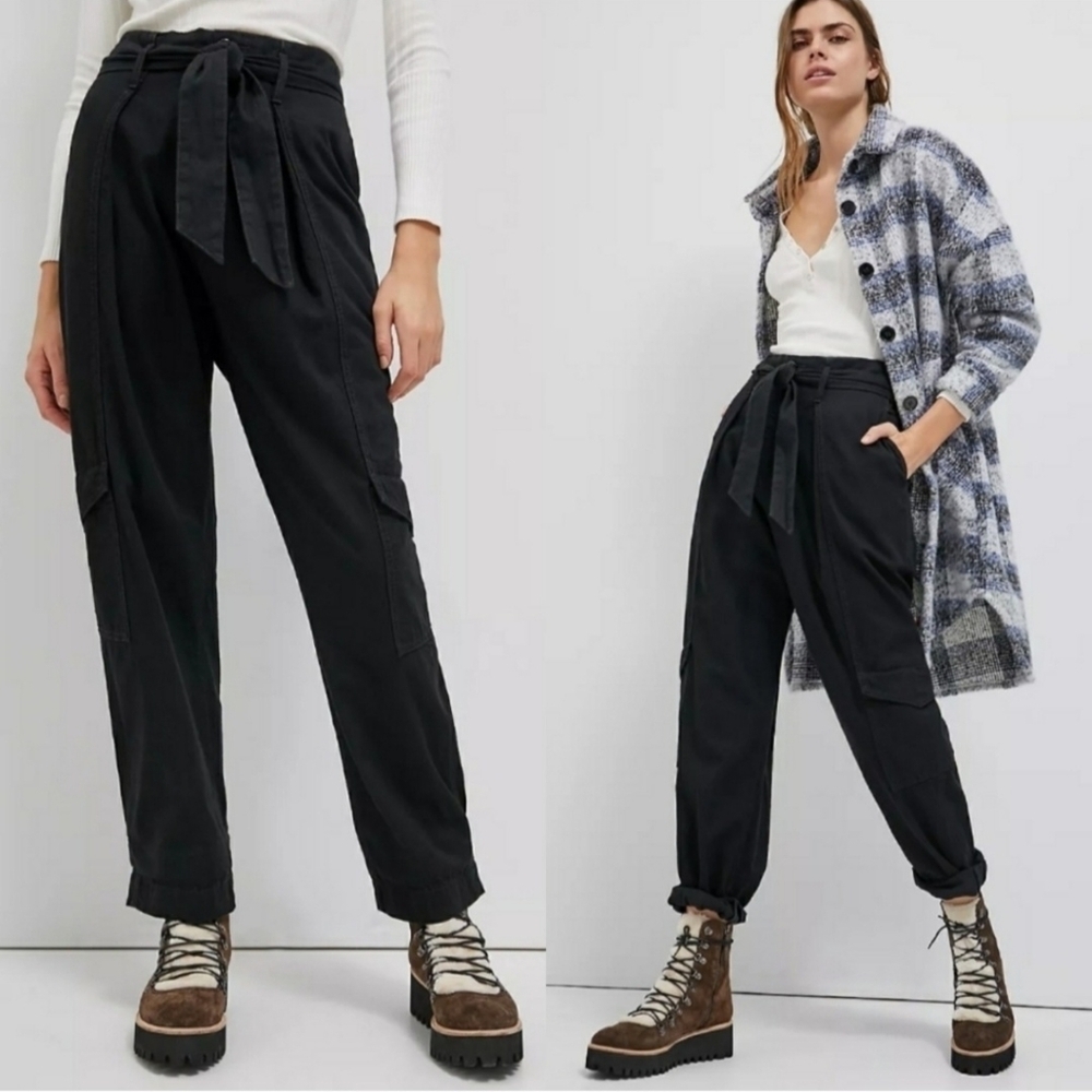 Edwin Harlow Anthropologie Jeans Relaxed Tapered Pleated Waist Nero 27 30